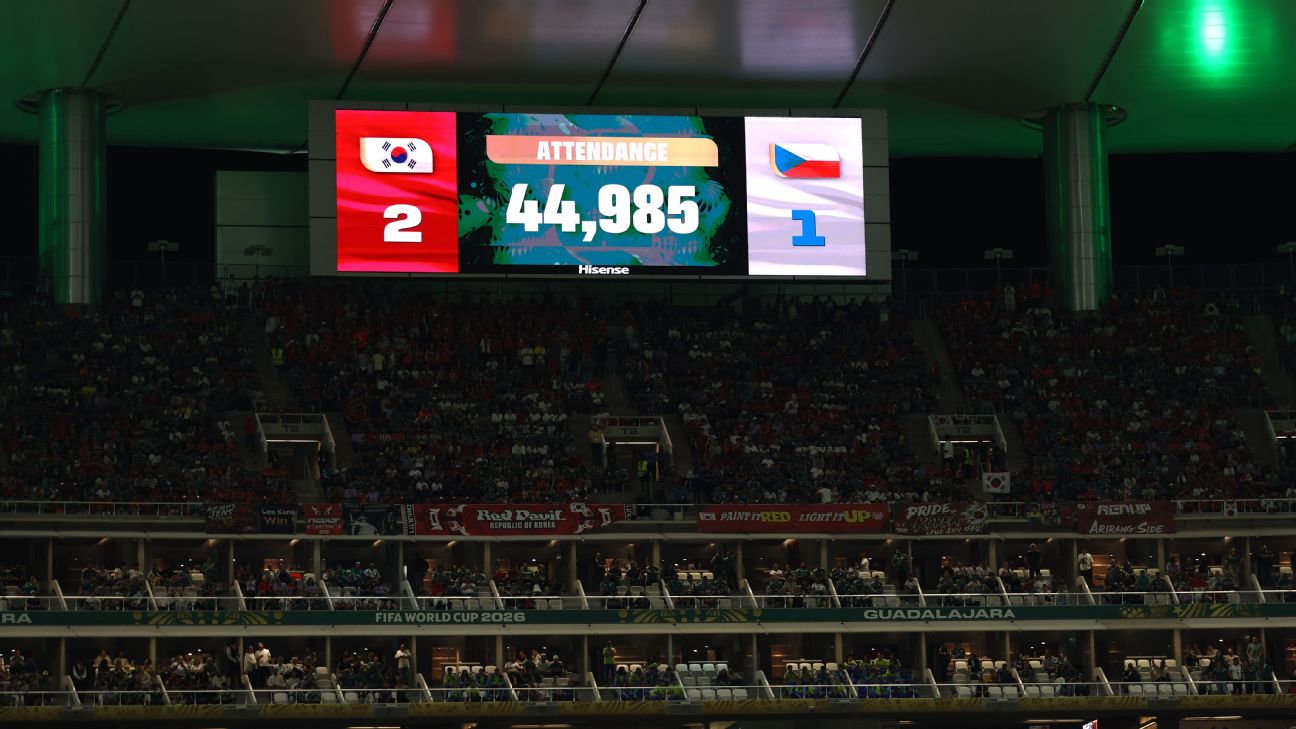 FIFA为韩国vs捷克世界杯战44985人上座率辩护，空座风波再起